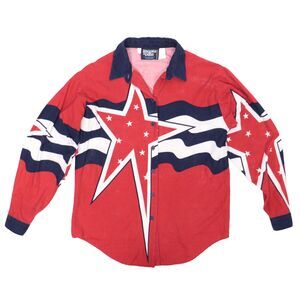 Vtg Brooks & Dunn Panhandle Slim Shirt Women’s Small Western Rockabilly Patriot